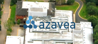 Full-color Azavea logo overtop of an image