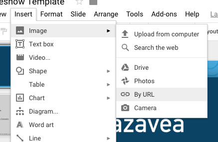 How to upload by URL in Google Slides